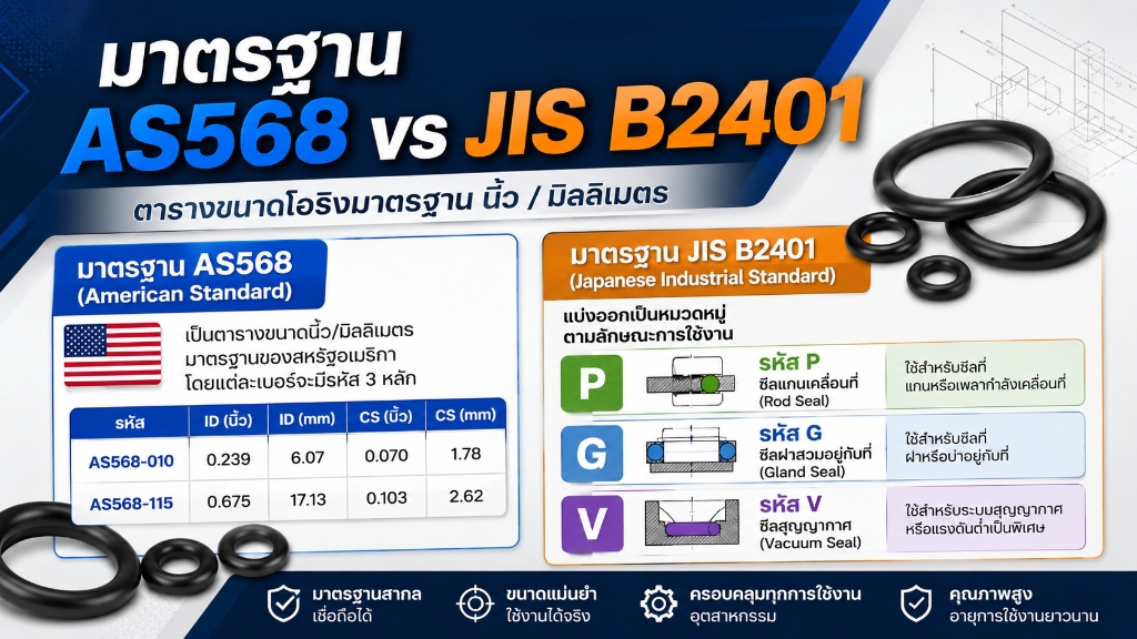 กล่องโอริงชุด (O-Ring Kit) มิล (JIS) vs นิ้ว (AS568) คู่มือเลือกกล่องซ่อมฉุกเฉินติดอู่